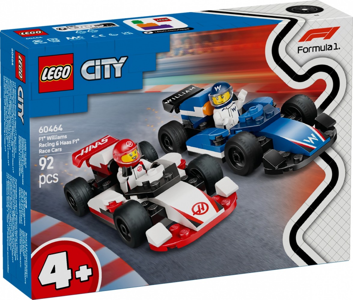 Klocki City 60464 F1 Bolidy Williams Racing i Haas F1 