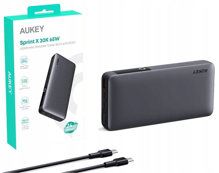 PB-Y43 Power Bank 20000mAh 65W 3xUSB PD 3.0 QC 3.0 LED PPS