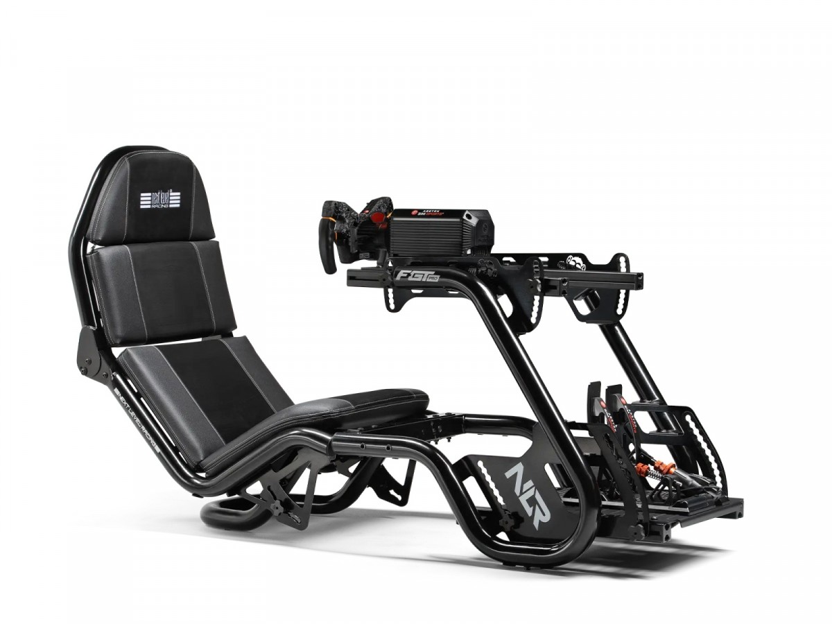 Kokpit symulatora wyścigowego F-GT Pro Formula and GT Black 