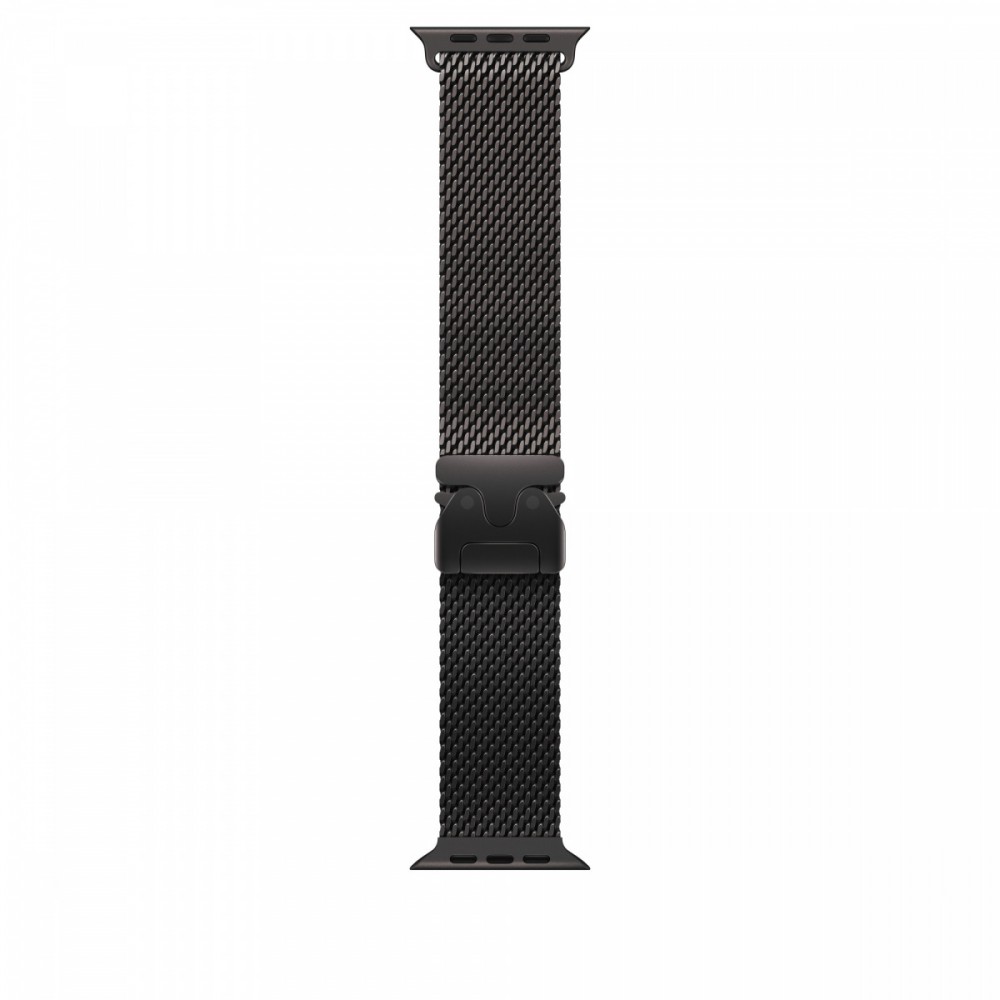 Bransoleta mediolańska z tytanu w kolorze czarnym do koperty 49 mm - rozmiar S