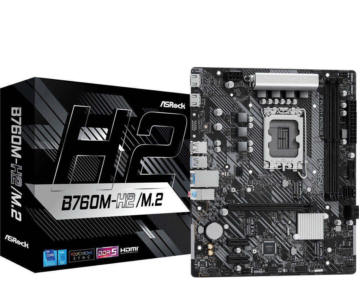 Płyta główna B760M-H2/M.2 s1700 2DDR5 DP/HDMI mATX 