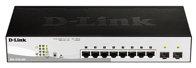 Przełącznik DGS-1210-08P Switch 8GE PoE 2SFP 
