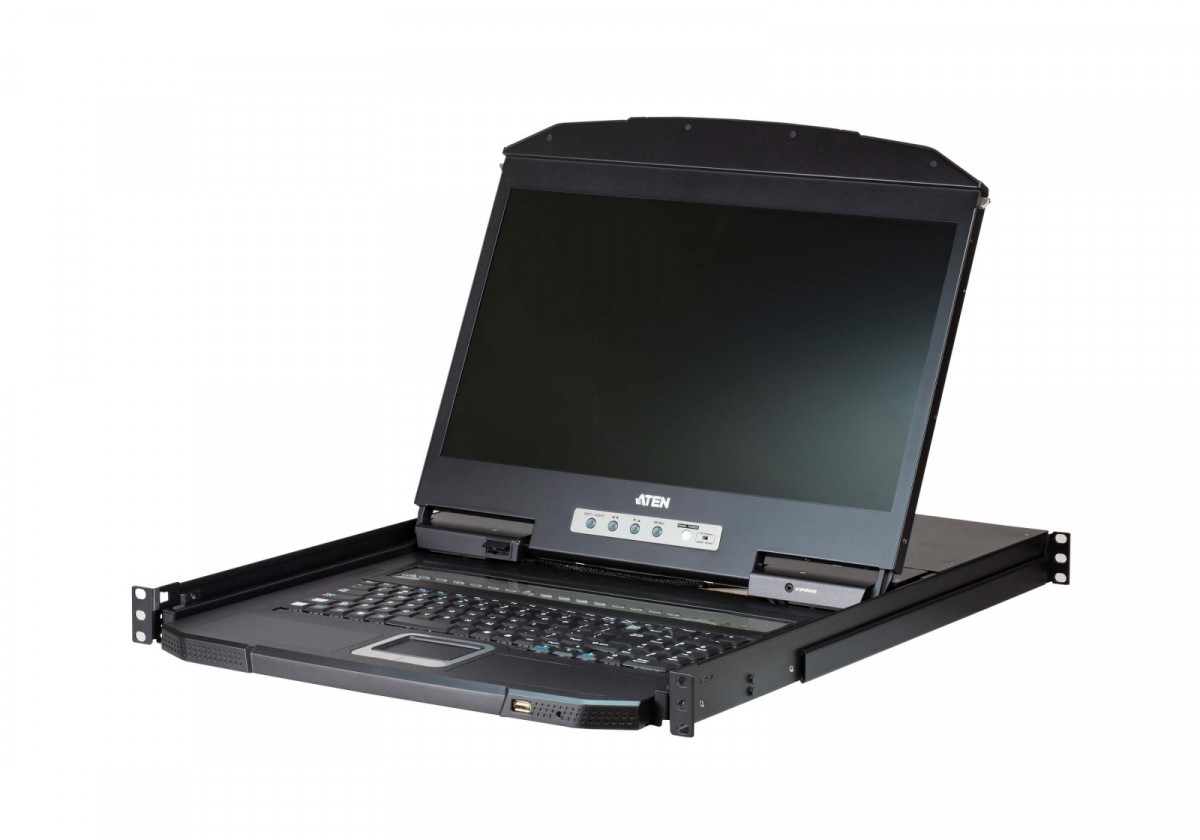 Konsola 8-Port Short Depth PS/2 VGA LCD KVM Switch 18,5' 