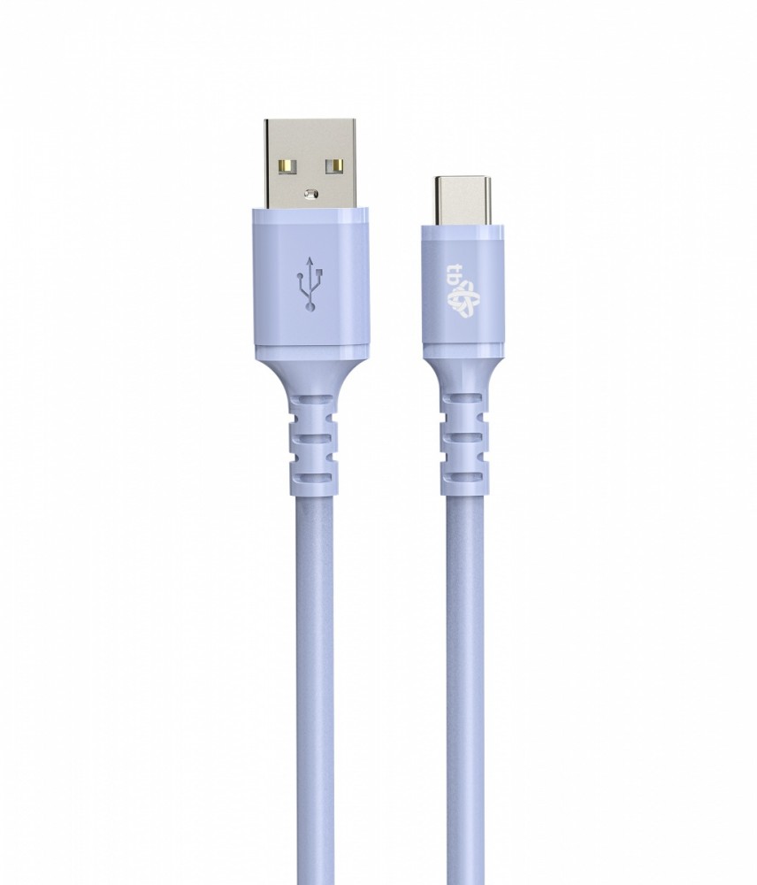Kabel USB-USB C 1m silikonowy fioletowy
