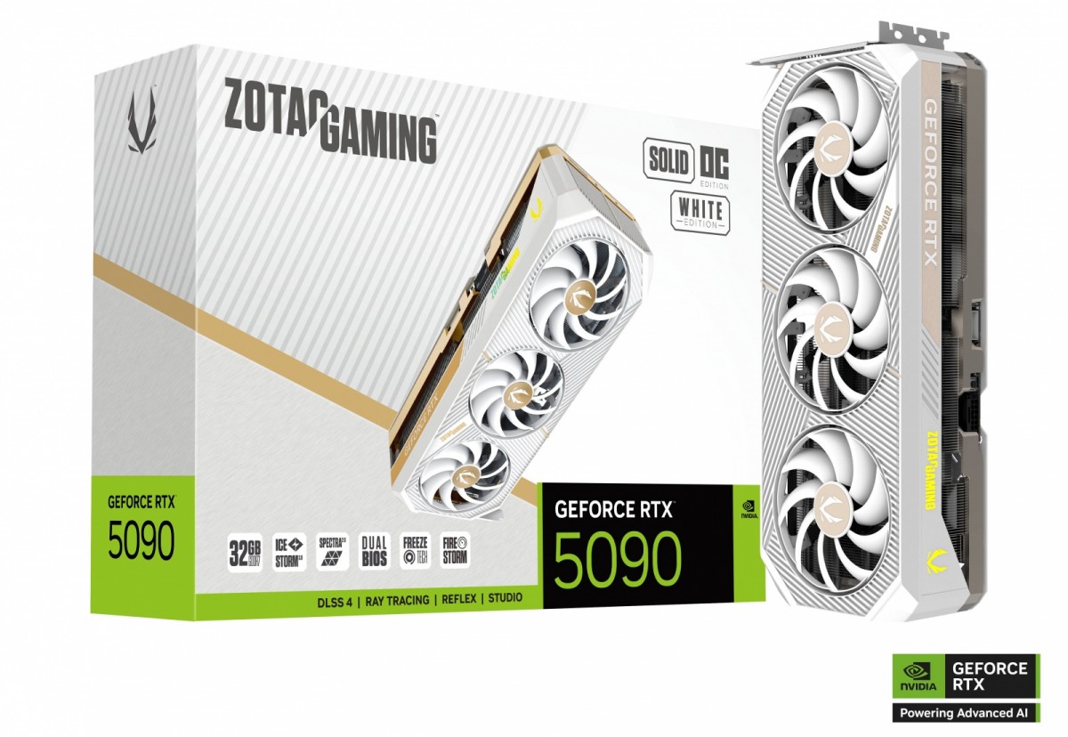 Karta graficzna GeForce RTX 5090 SOLID OC WHITE EDITION 32GB GDDR7 512bit 3DP/HDMI