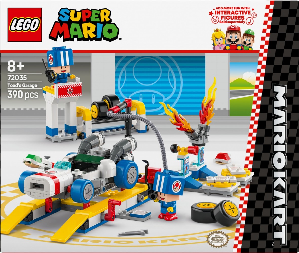 Klocki Super Mario 72035 Mario Kart - Toad i jego garaż 