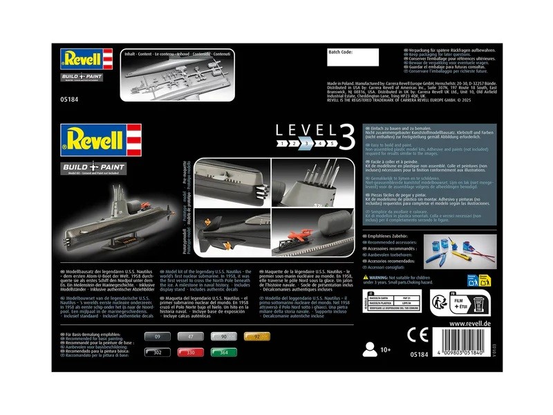 Model plastikowy Statek U.S.S. Nautilus 1/305