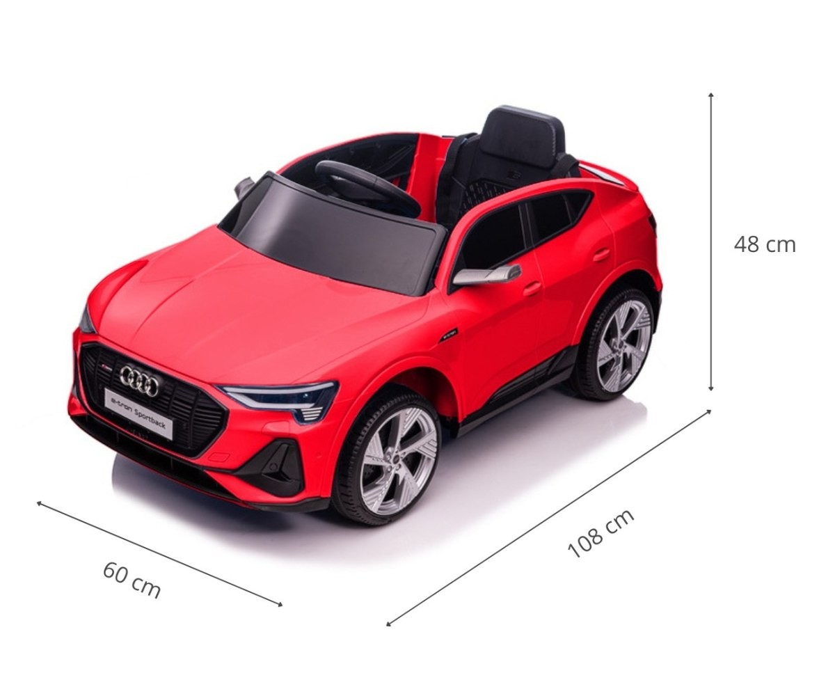 Pojazd na akumulator Audi E-Tron czerwony