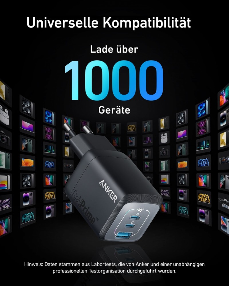 Ładowarka sieciowa Prime 735 67W 2xUSB-C 1xUSB-A Czarna 