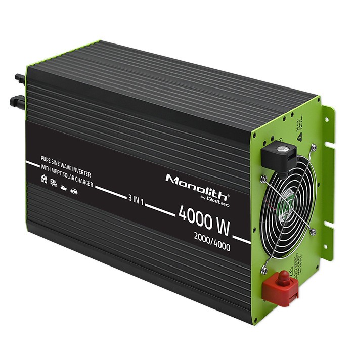 Przetwornica solarna 3w1 z funkcją ładowania AC | MPPT | UPS |   ATS | 2000W | 4000W | 12V n 230V | Czysty Sinus 