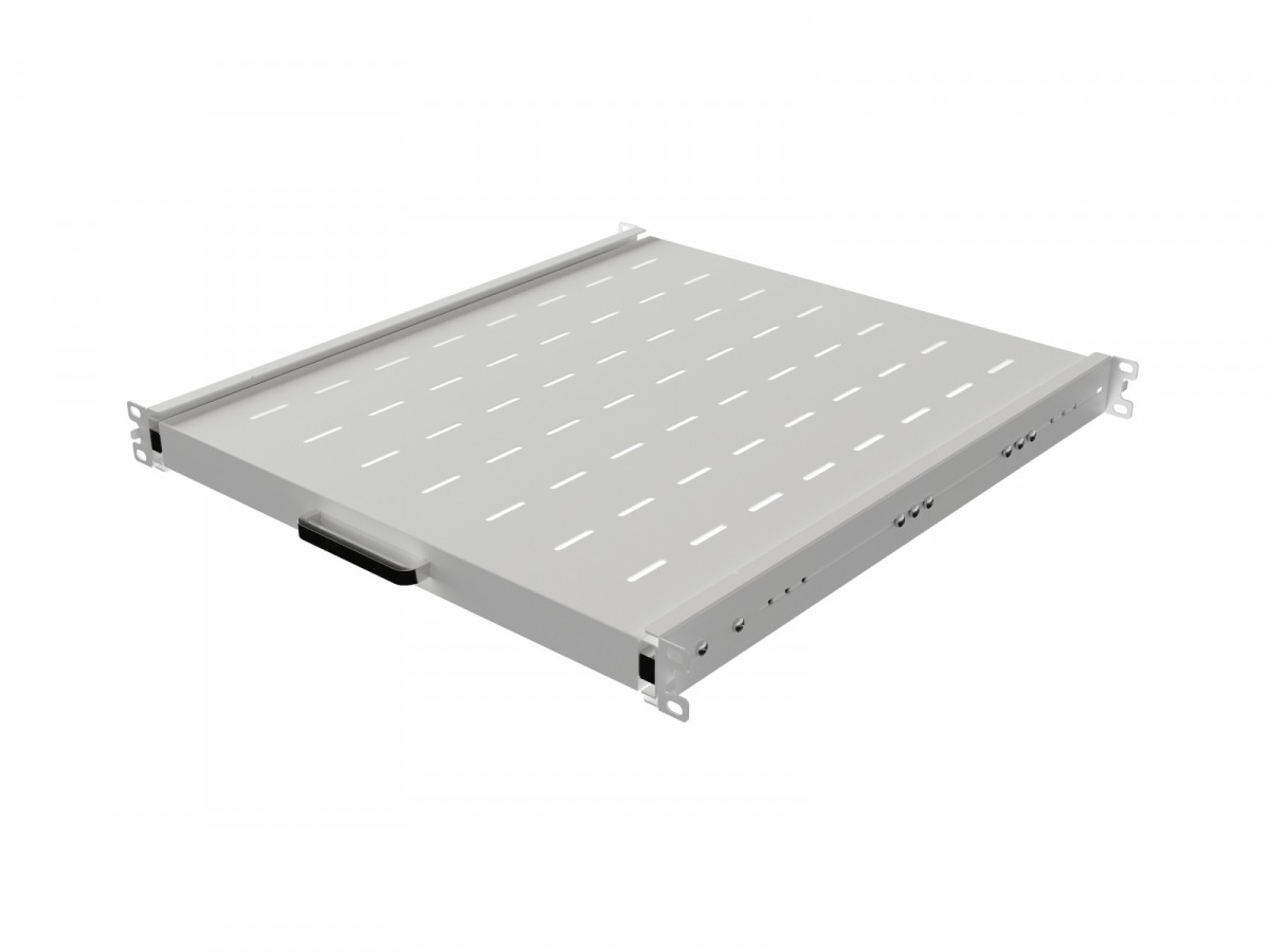 Półka wysuwana do szaf rack 19 cali 500mm szara 