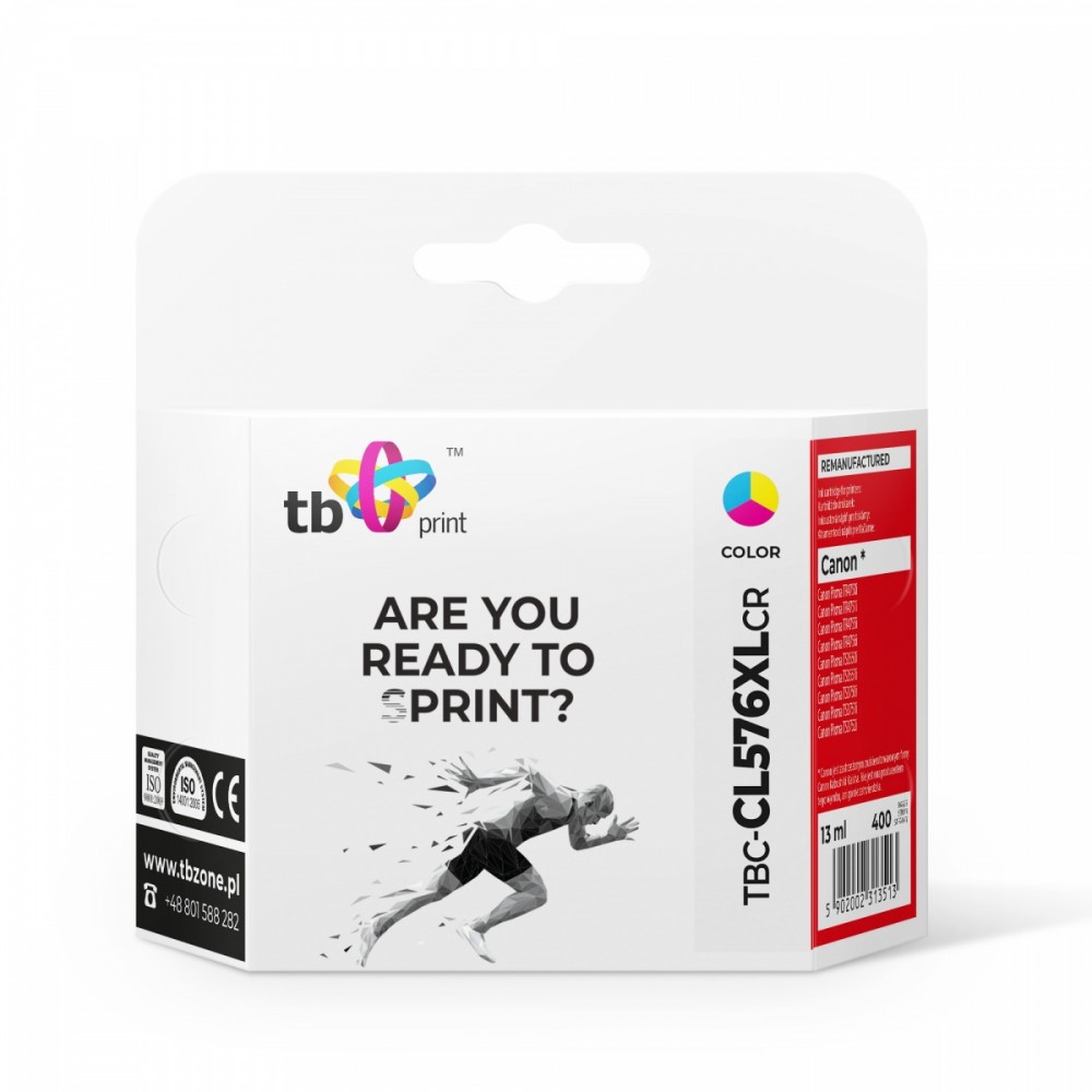 Tusz do Canon Pixma TS3550i TBC-CL576XLCR refabrykowany kolorowy