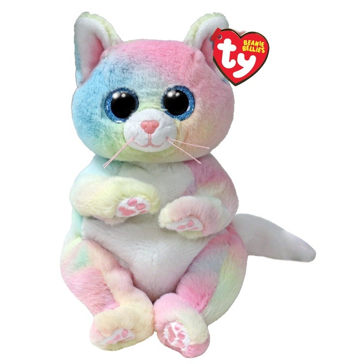 Maskotka Ty Tęczowy kot 15 cm 