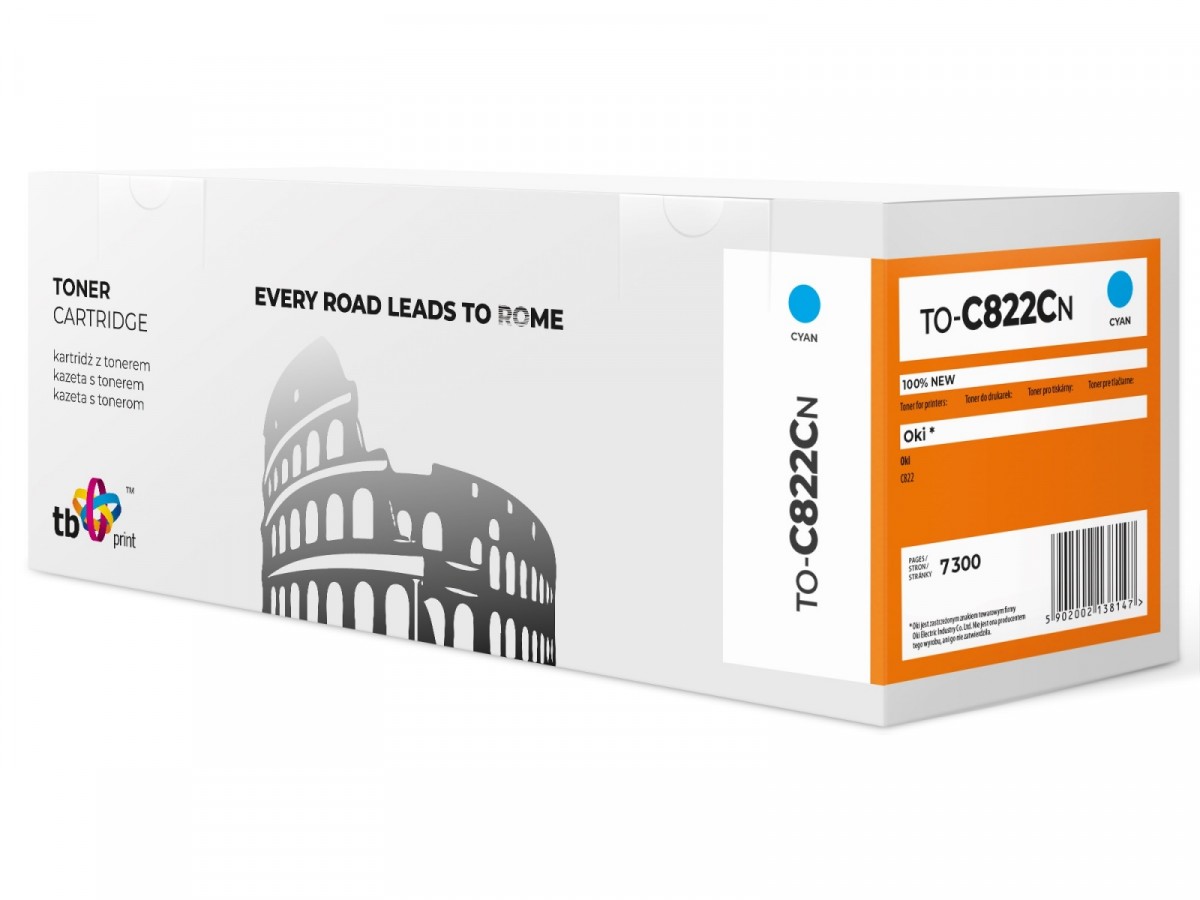 Toner do OKI C822 TO-C822CN CY 100% nowy 