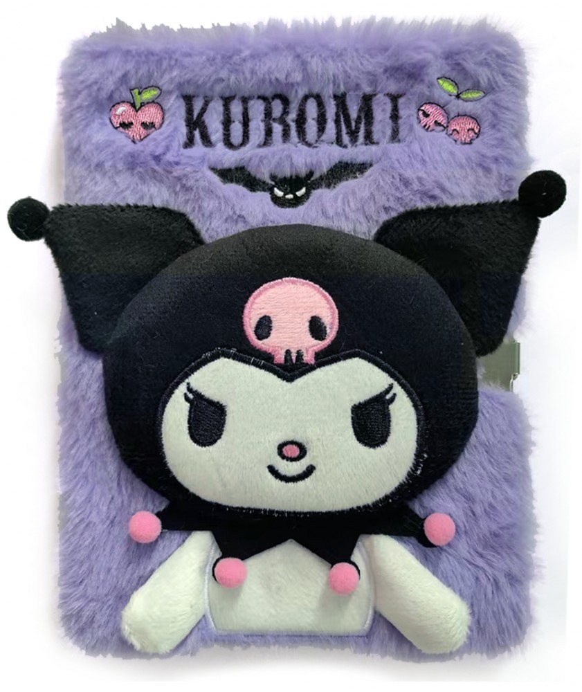 Pamiętnik notatnik pluszowy Kuromi 3D 