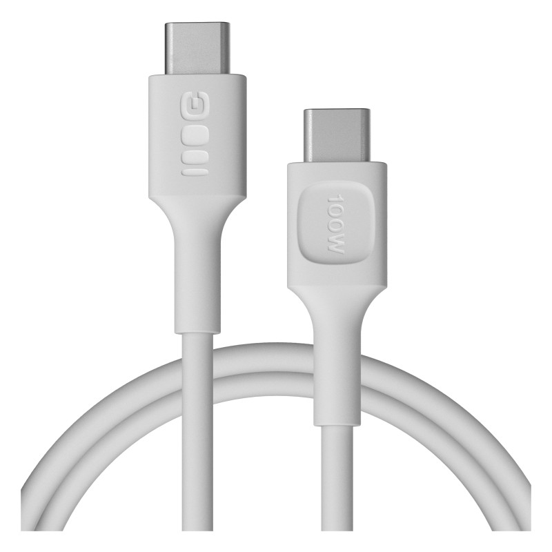 Kabel USB-C-USB-C PowerFlex 100W silikonowy 2m biały