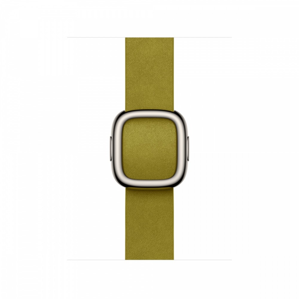 Pasek w kolorze zieleni Chartreuse z klamrą nowoczesną do koperty 42 mm - rozmiar S