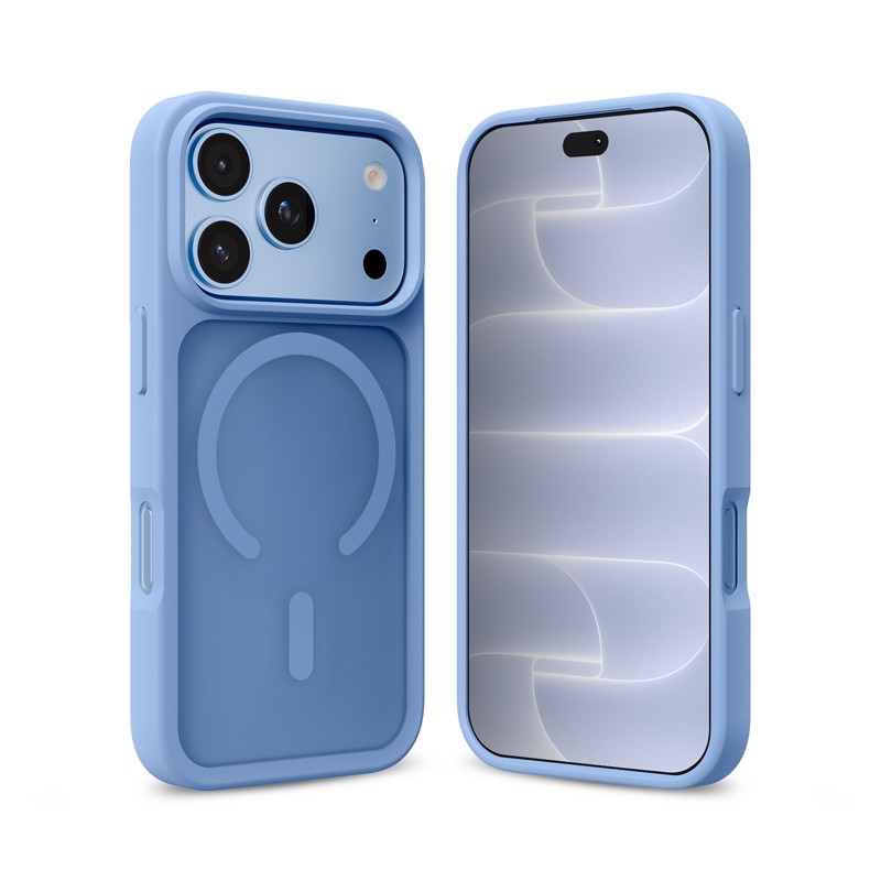 Etui Matte Magnetic MagSafe iPhone 18 Pro  / 17 Pro niebieskie