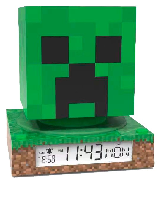Lampka 3D z budzikiem Minecraft 