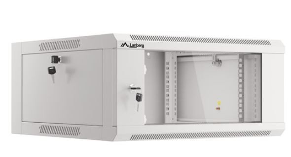 Szafa instalacyjna RACK wisząca 19 cali 4U 600 szara WFFA-5604-10S