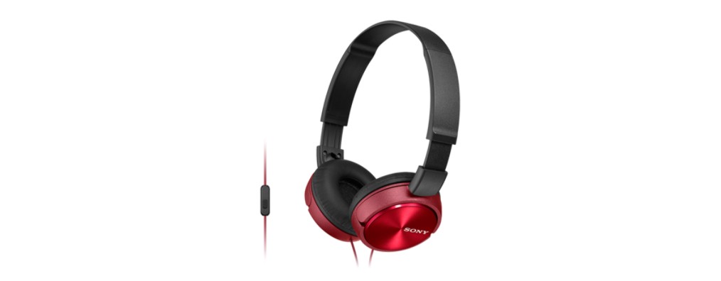 Słuchawki handsfree, mikrofon MDR-ZX310AP czerwone