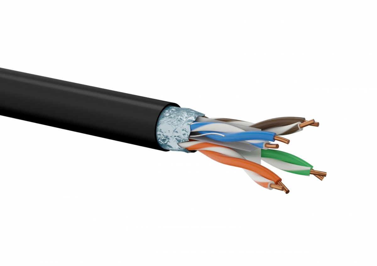 Kabel F/UTP kat.6 PE Zewnętrzny Suchy 305m