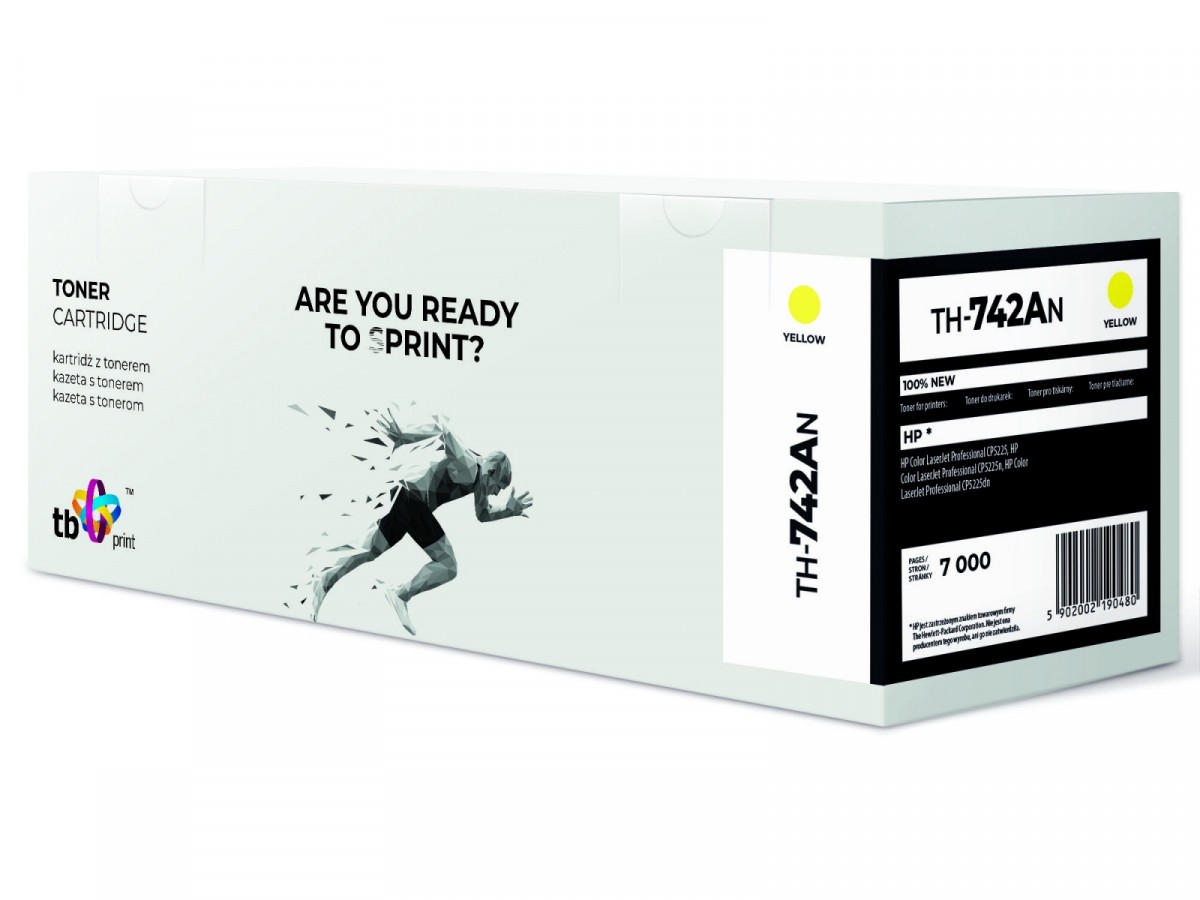 Toner do HP CLJ CP5225 TH-742AN żółty 100% nowy 