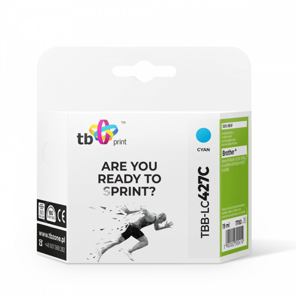 Tusz do Brother MFC-J5955DW TBB-LC427C 100% nowy cyan