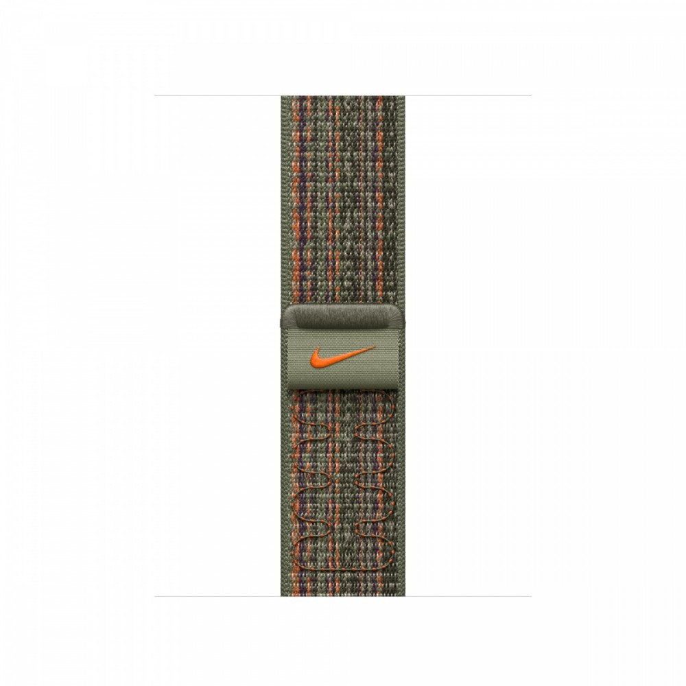 Opaska sportowa Nike w kolorze sekwoi/pomarańczowym do koperty 41 mm