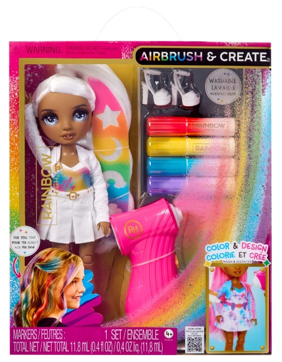Lalka Rainbow High Air Brush, Grey Eyes 