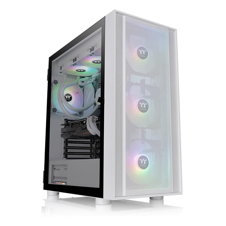 Obudowa - H570 Tempered Glass 3x12cm ARGB Snow 