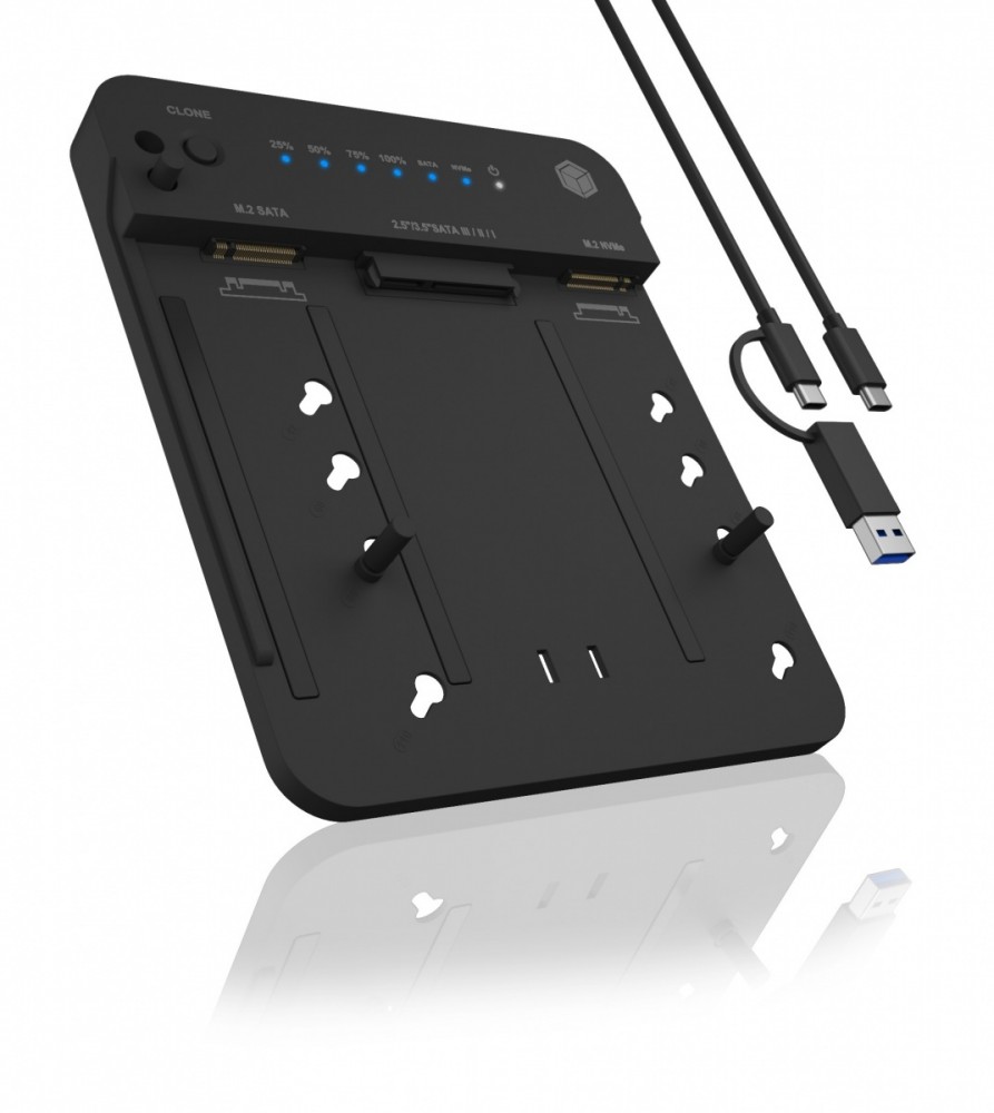 Stacja dokująca/klonująca IB-2915MSCL-C31 M.2  dla M.2 0NVMe i SATA 2,5/3,5 SSD/HDD 