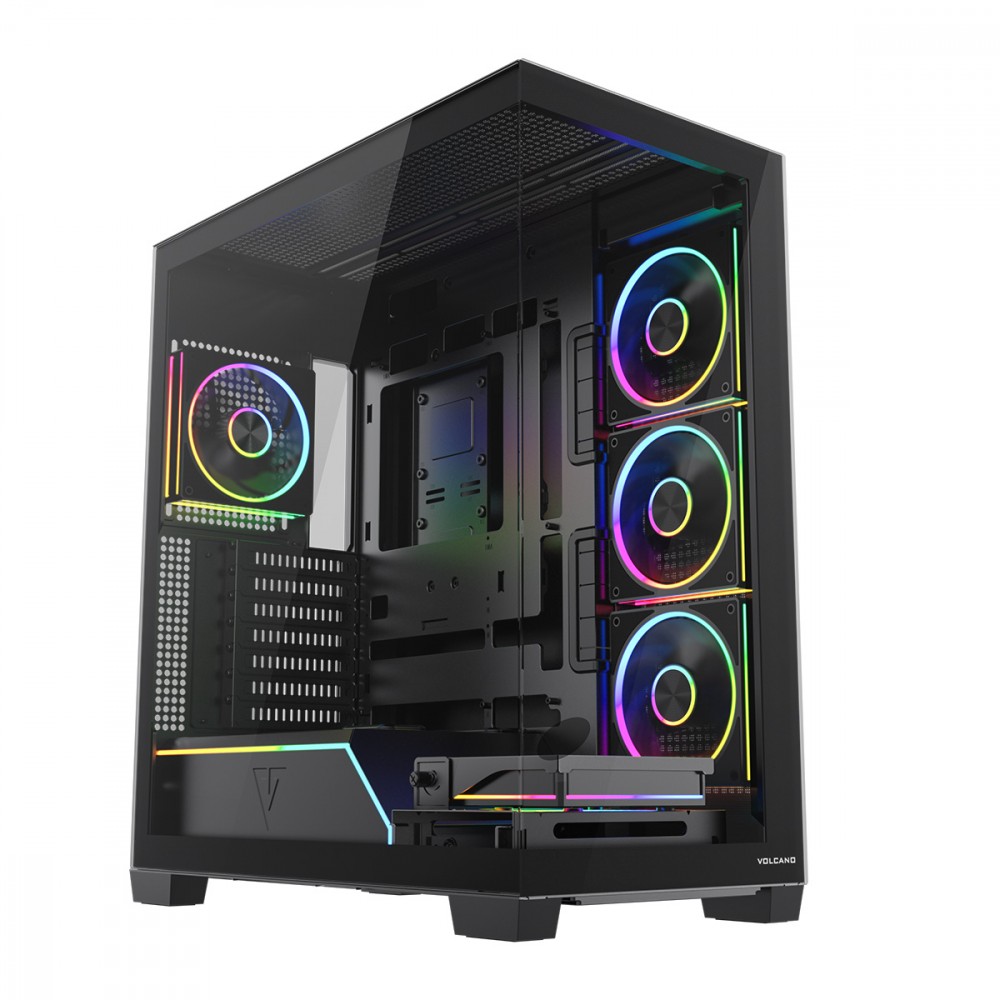 Obudowa PC VOLCANO STELLAR PLUS ARGB MIDI 5F Czarna