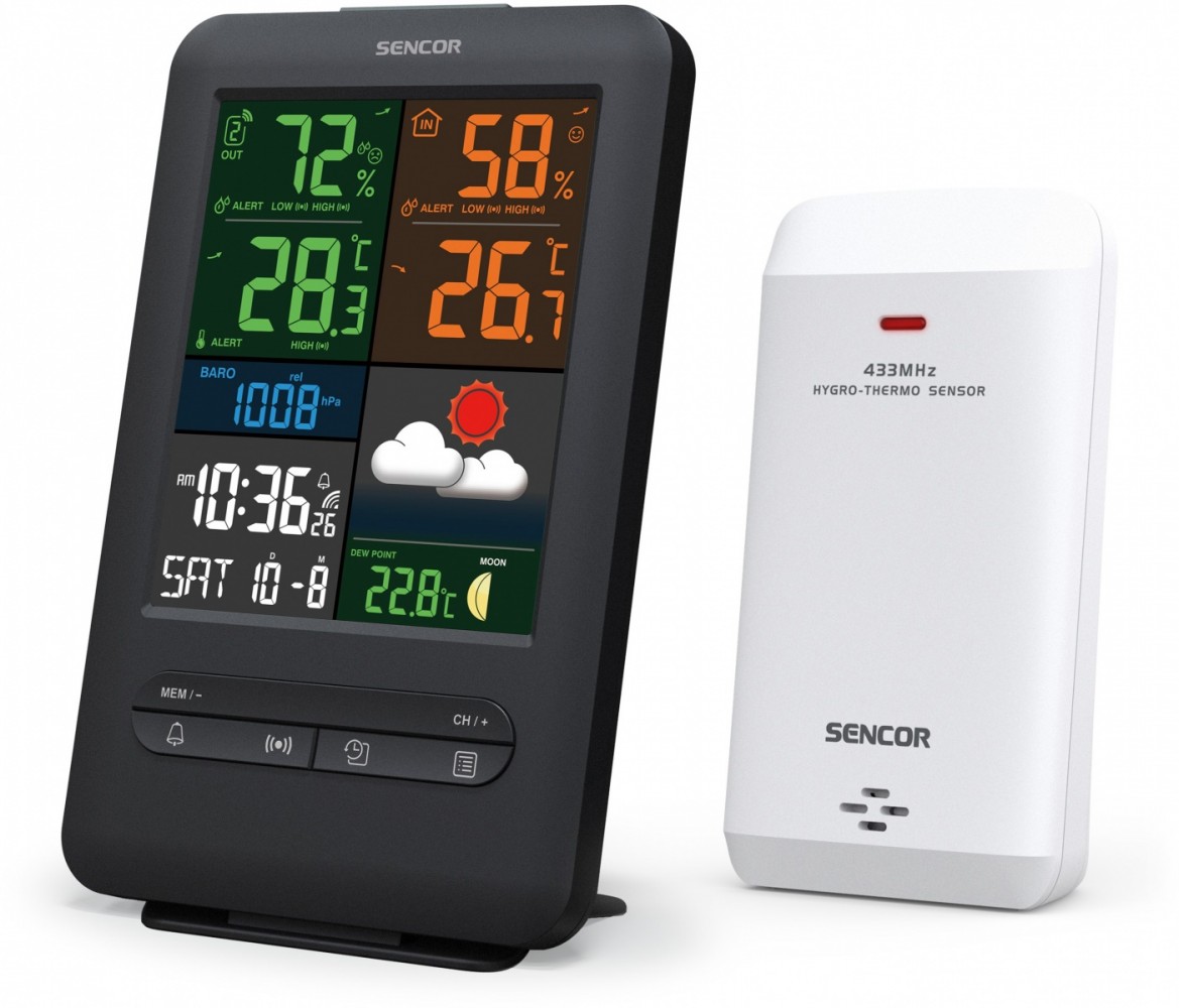 Stacja pogody SWS 7300  wys LCD kolor 13,8 cm 