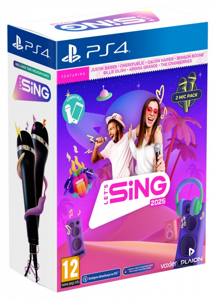 Gra PlayStation 4 Lets Sing 2025 2-mic 