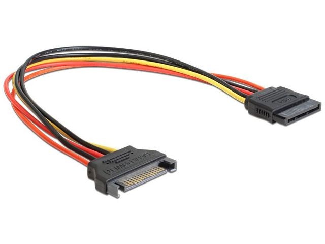 Przedłużacz SATA M/F 15PIN 30cm 