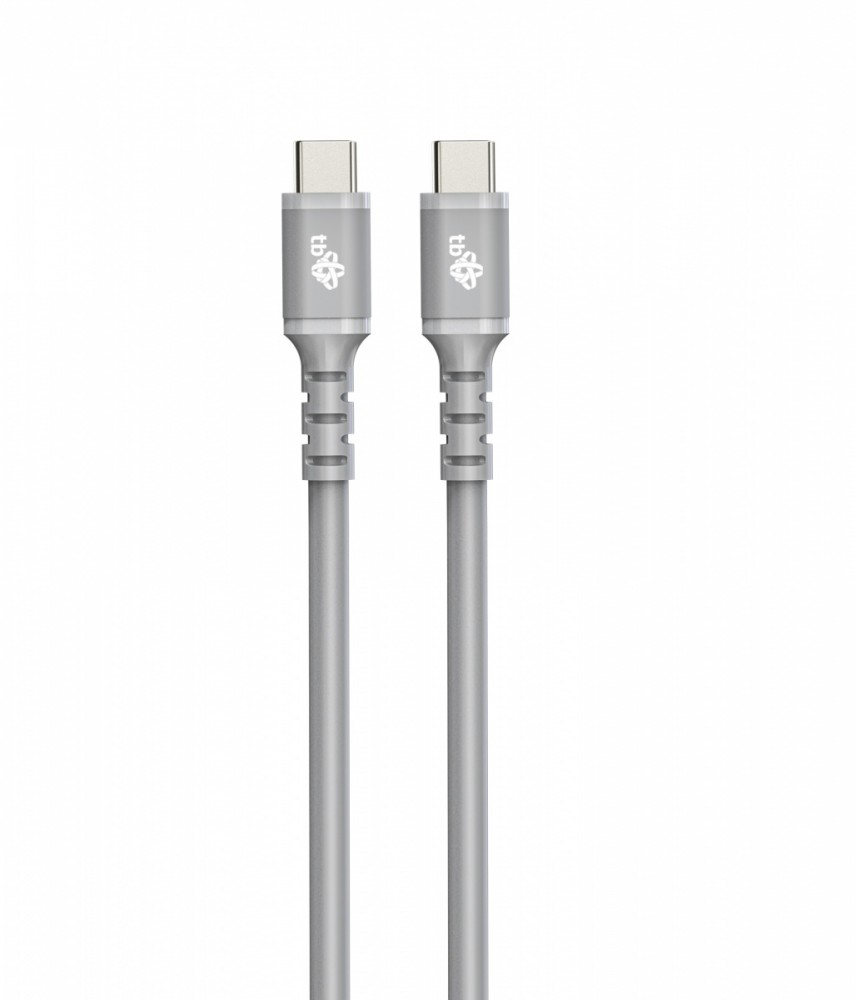 Kabel USB C - USB C 1m silikonowy szary 