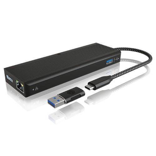 Stacja dokująca IB-DK4080AC 9w1,2x HDMI & 2x DisplayPoprt,USB,Headset   combo, LAN, Power delivery up to 100W 