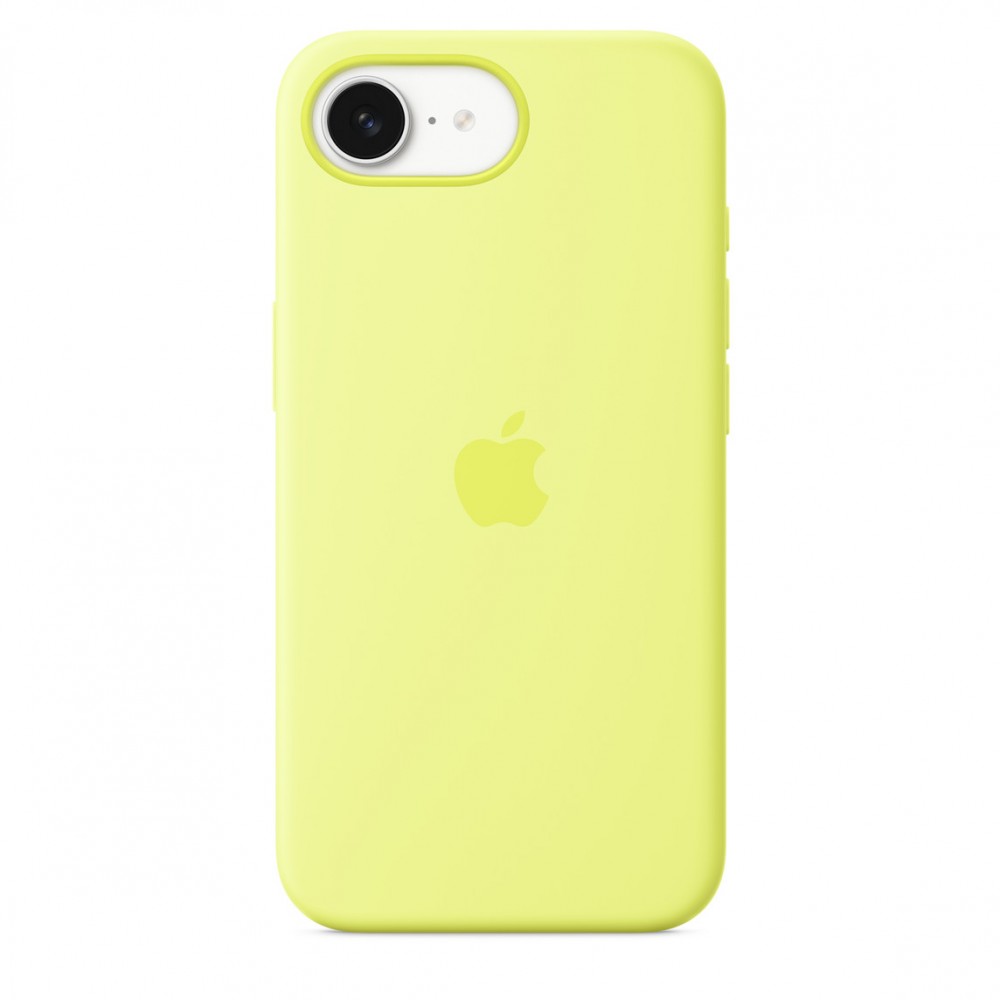 Etui silikonowe do iPhonea 16e - neonowy żółty