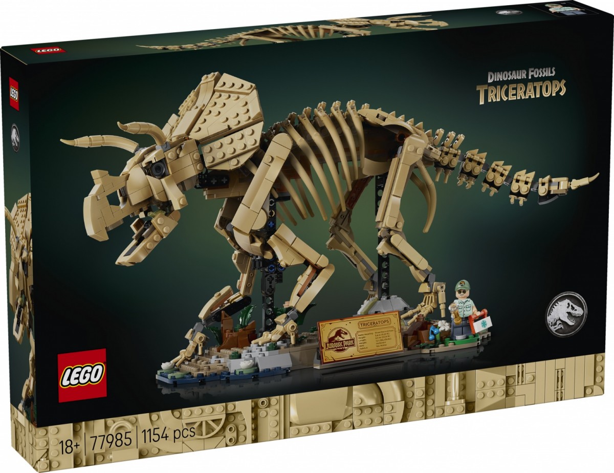 Klocki Jurassic World 77985 Szkielety dinozaurów: Triceratops 