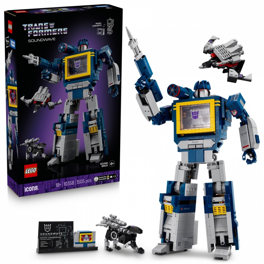 Klocki Icons 10358 Transformers: Soundwave 