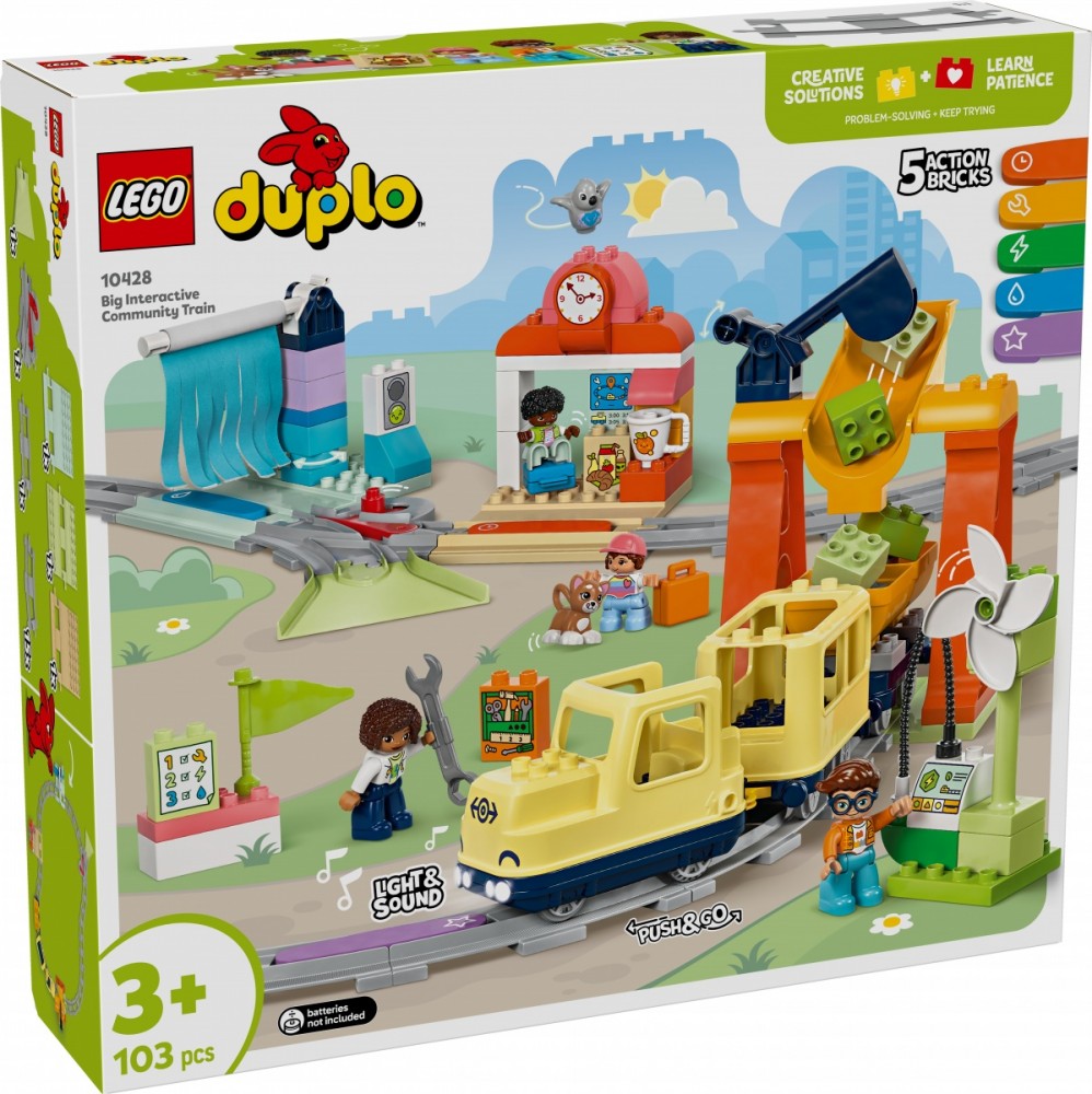 Klocki DUPLO 10428 Duży interaktywny pociąg miejski 