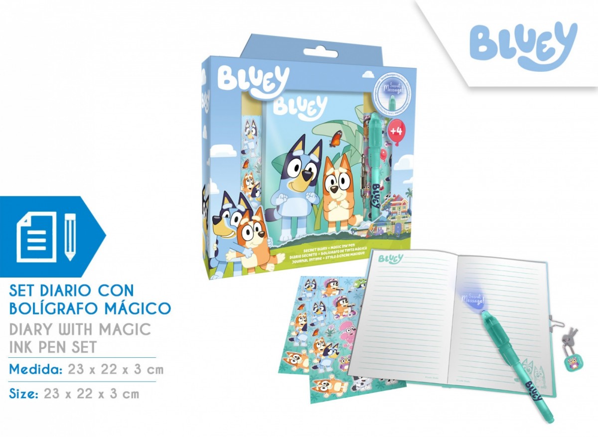 Pamiętnik z magicznym długopisem Bluey 