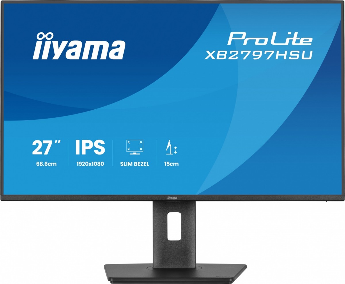 Monitor ProLite 27 cali XB2797HSU-B1 IPS,FHD,HDMI,DP,120Hz,2xUSBv3.2,        2xUSB-C, 350 CD, 2x2W, HAS 150/PIVOT