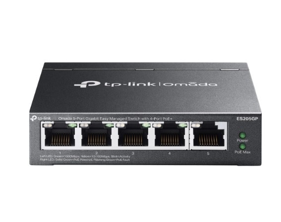 Przełącznik ES205GP Omada 5-Port Gigabit Easy  4-Port PoE+