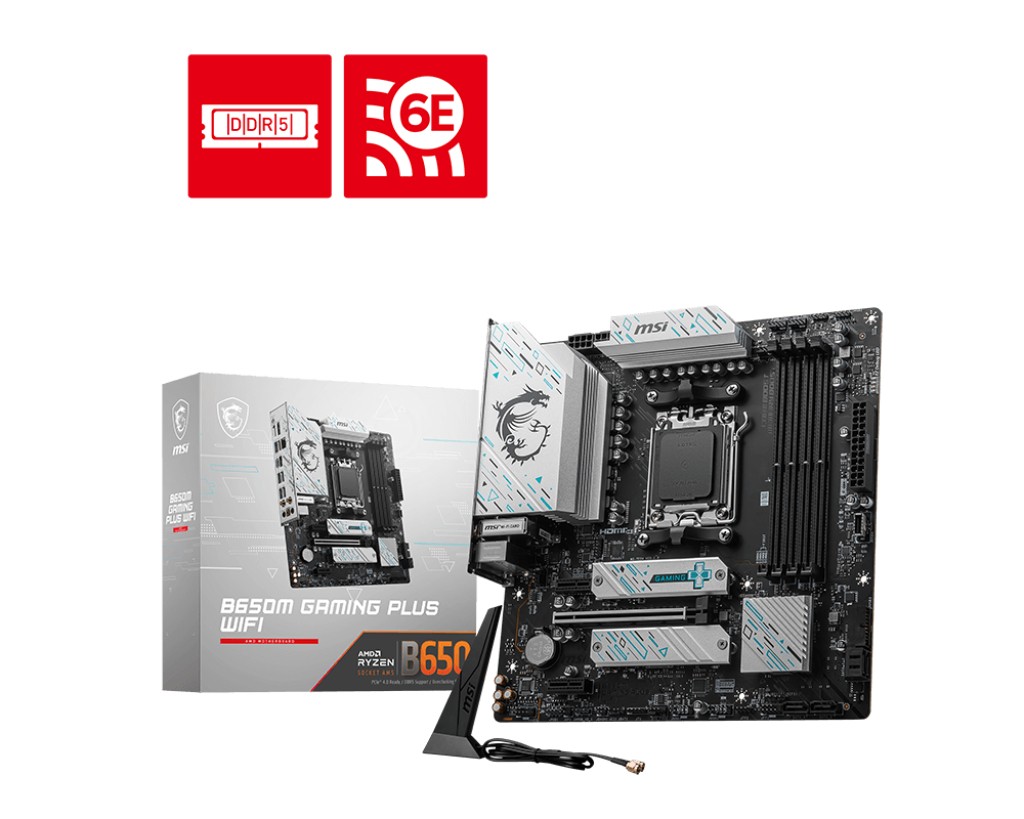 Płyta główna B650M GAMING PLUS WIFI AM5 4DDR5 HDMI/DP mATX 