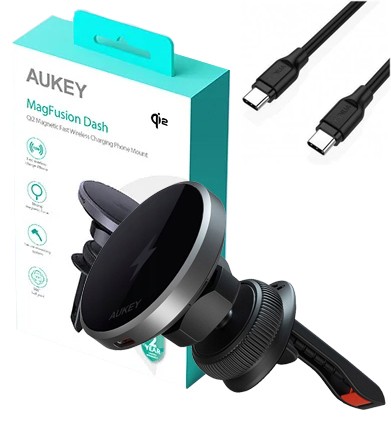 HD-MC13 Qi2 15W 3A ładowarka samochodowa bezprzewodowa + kabel USB-C