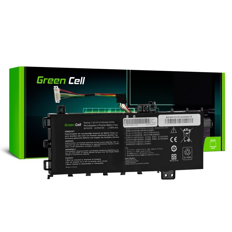 Bateria B21N1818 C21N1818-1 7,6V 4150mAh do Asus A512 R512 X512 