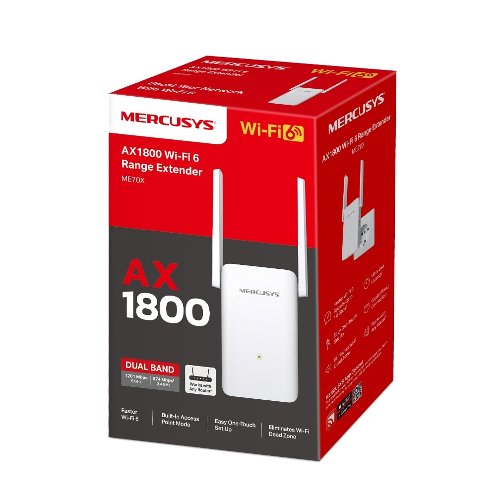 Mercusys ME70X Repeater  WiFi AX1800 