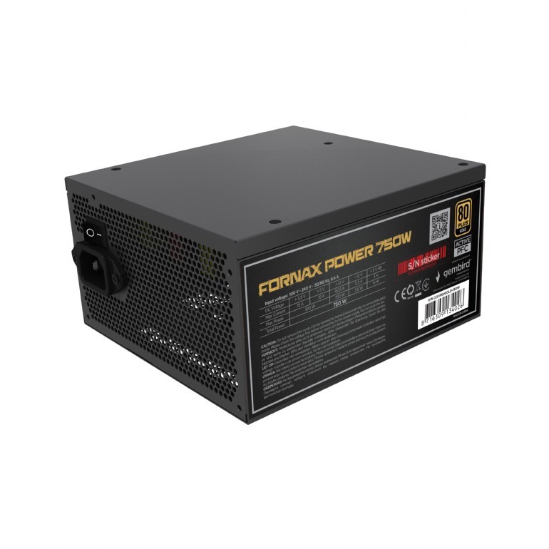 Zasilacz ATX o mocy 750W aktywne PFC 12 cm fan 80+Gold